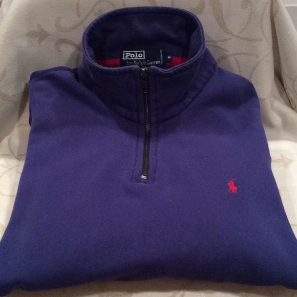black polo half zip sweater lilac polo
